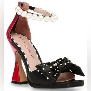 Black, Red, Plaid & Pearl Heels